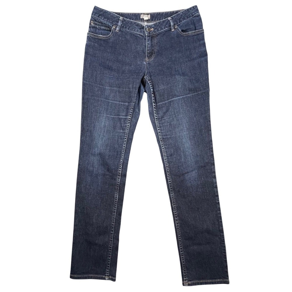 J. Jill Blue Dark Wash Stretch Skinny Jean Pants Women 8